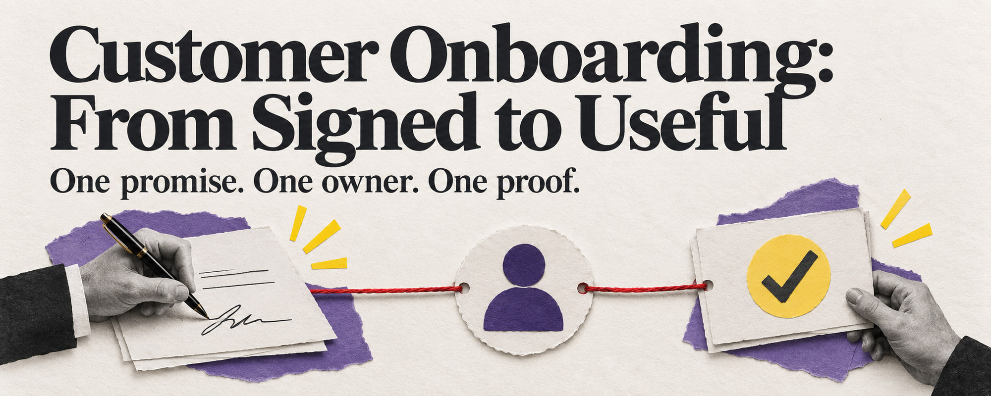 Paper workflow connects the sales promise to an owner and an observed customer result