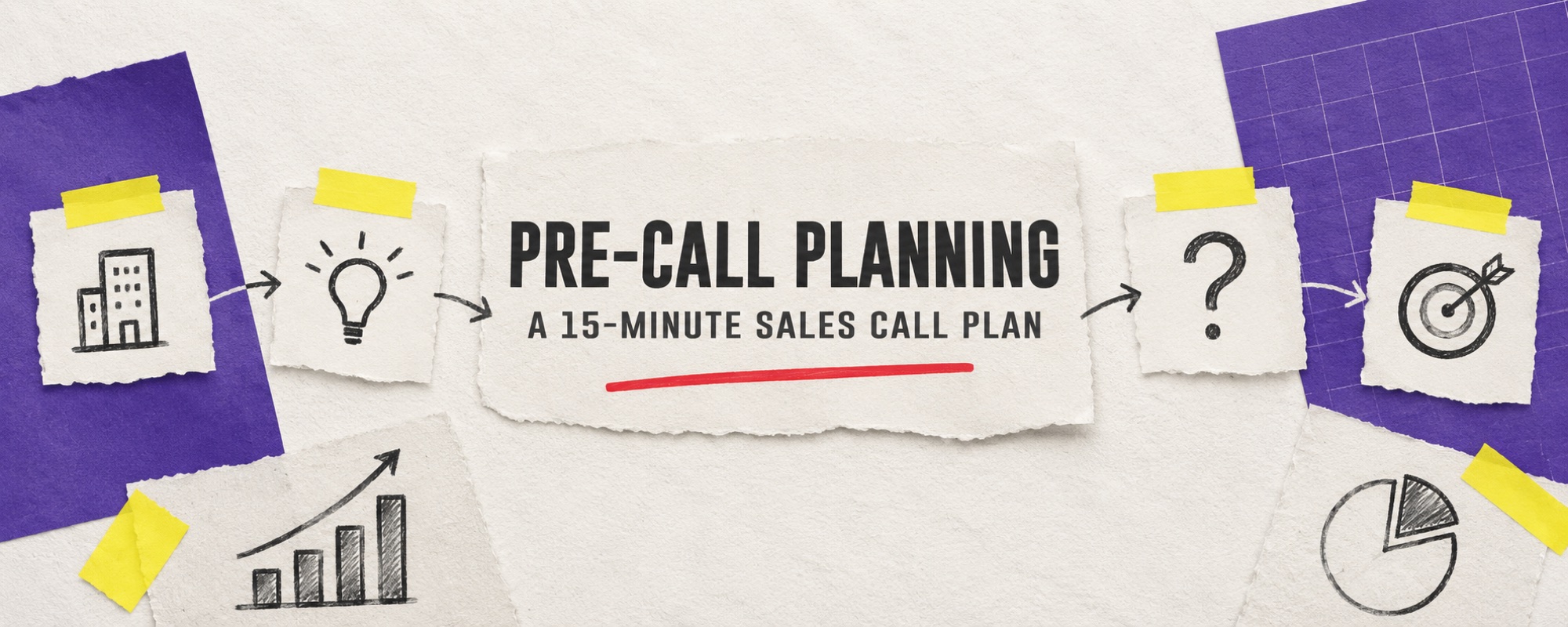 Pre-call planning connects account facts, hypotheses, questions, and a next step
